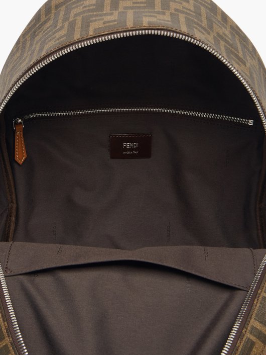 FF-logo coated-canvas backpack