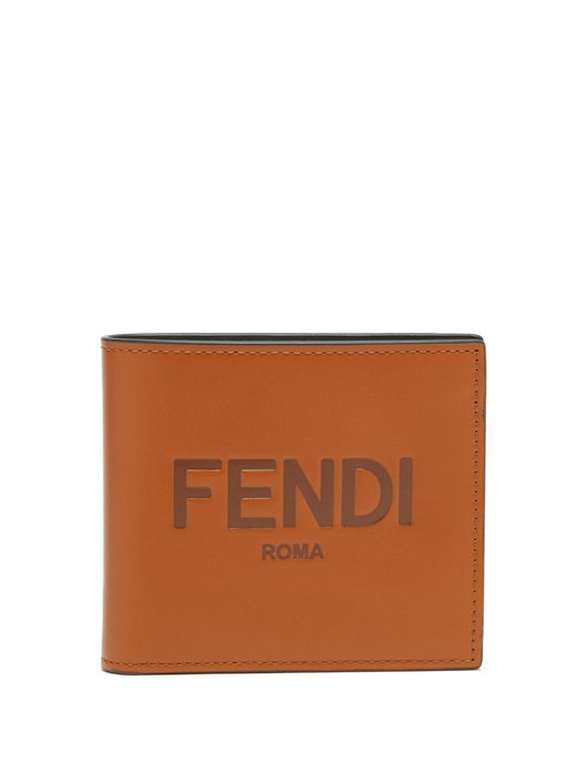 Logo-debossed leather bifold wallet