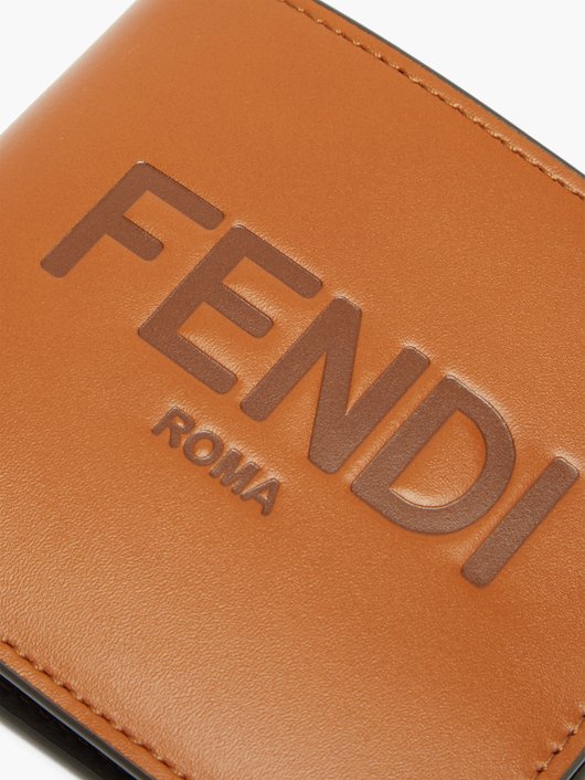 Logo-debossed leather bifold wallet