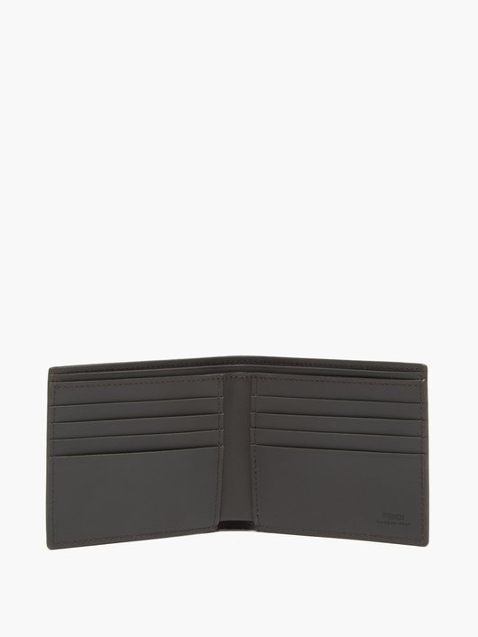 Logo-debossed leather bifold wallet