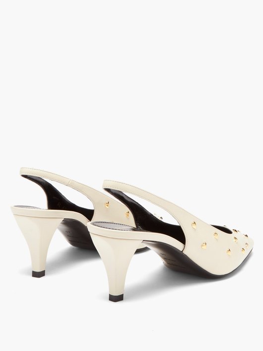 Carole heart-stud leather pumps