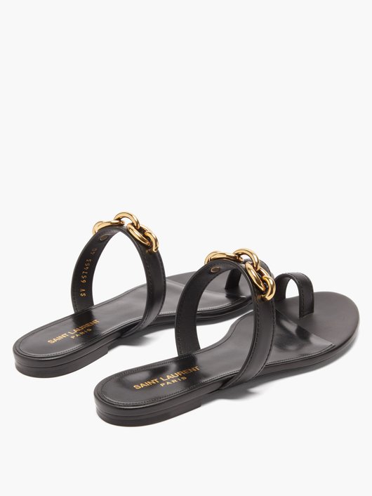 Jota chain-embellished leather sandals