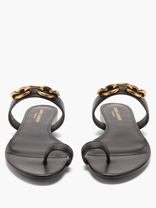 Jota chain-embellished leather sandals