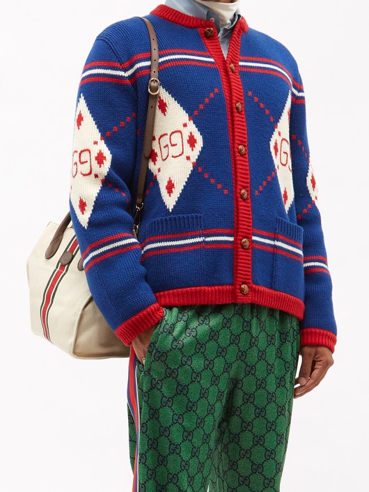 Gucci GG-logo jacquard wool cardigan