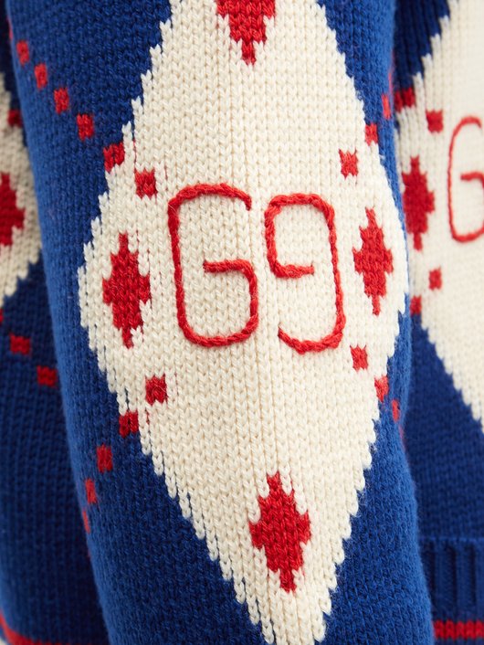 Gucci GG-logo jacquard wool cardigan