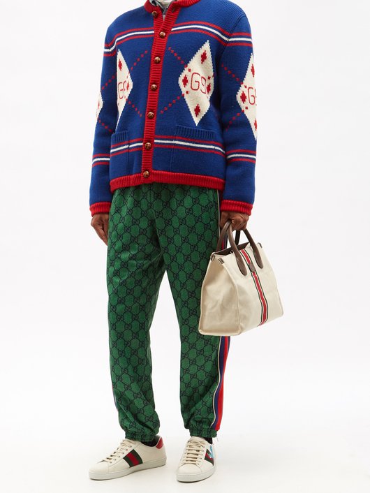 Gucci GG-logo jacquard wool cardigan