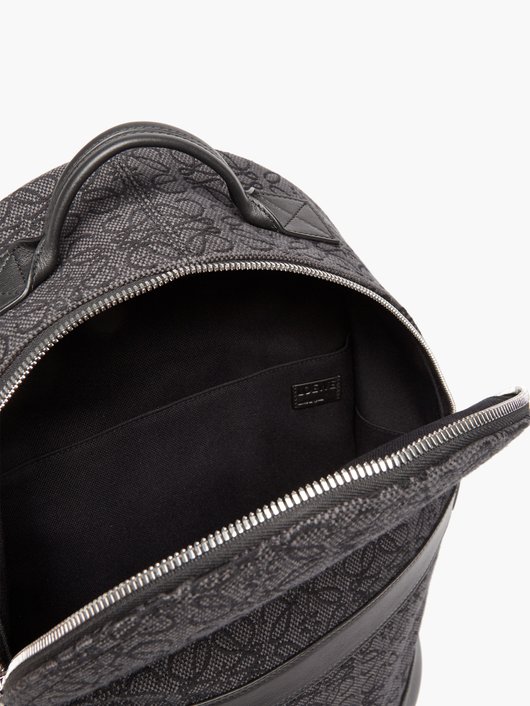 Anagram-jacquard canvas backpack