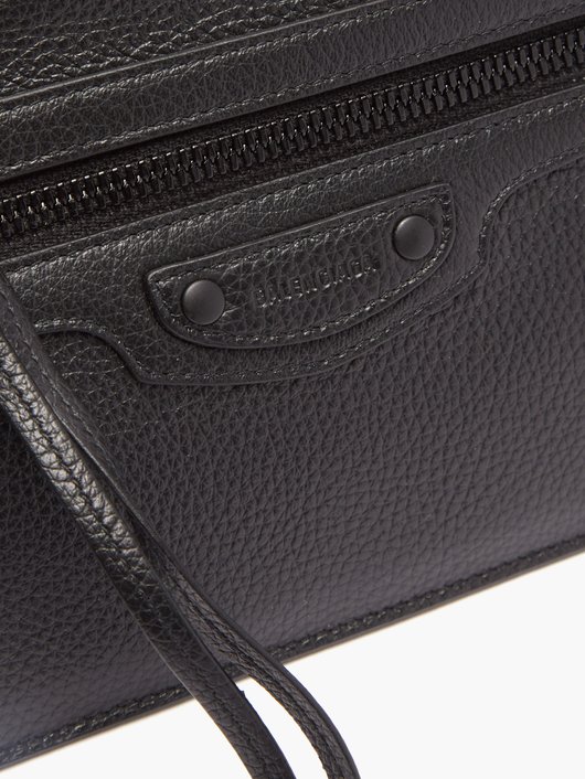 Balenciaga Neo Classic grained-leather pouch