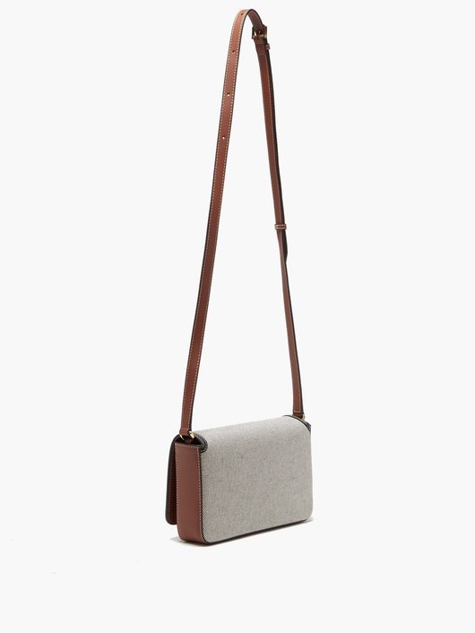 Hampshire leather and canvas cross-body bag