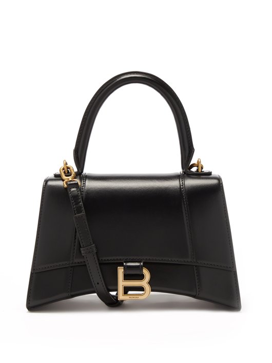 Hourglass S leather bag