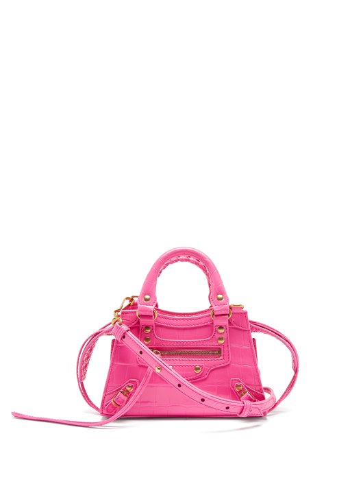Balenciaga Pink XS Neo Cagole Top Handle Bag  SSENSE