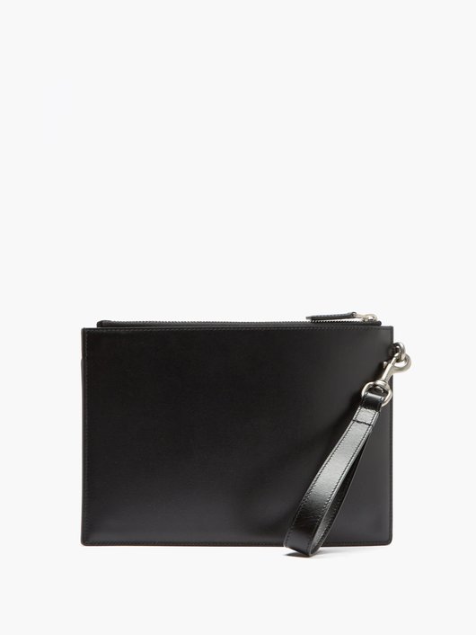 GG zipped leather cardholder pouch