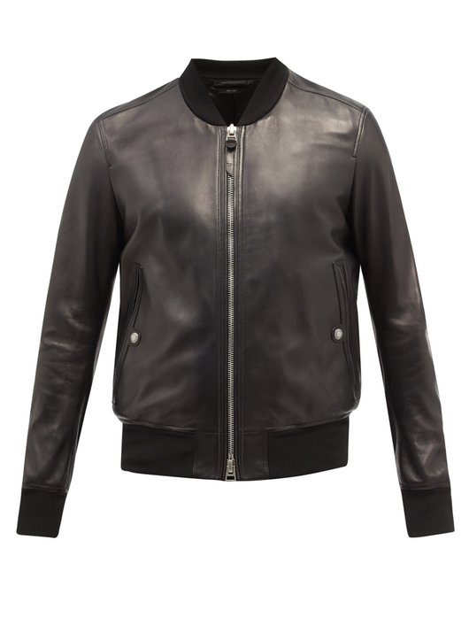 ÁO TOM FORD Plongé-leather bomber jacket SS2022
