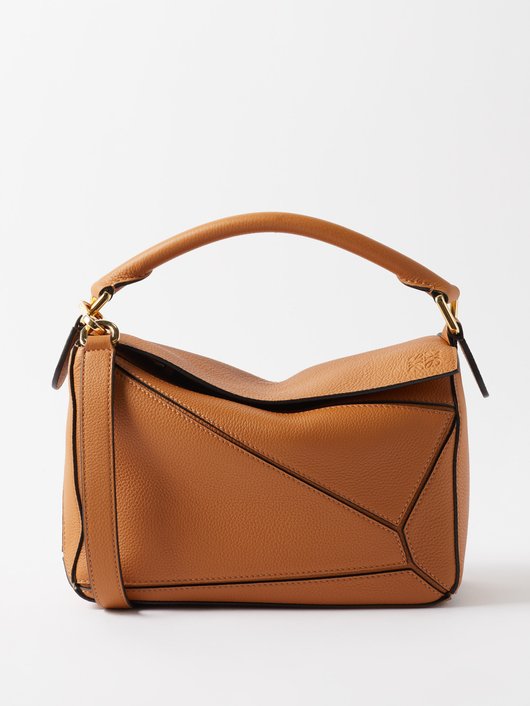 Puzzle small grained-leather cross-body bag