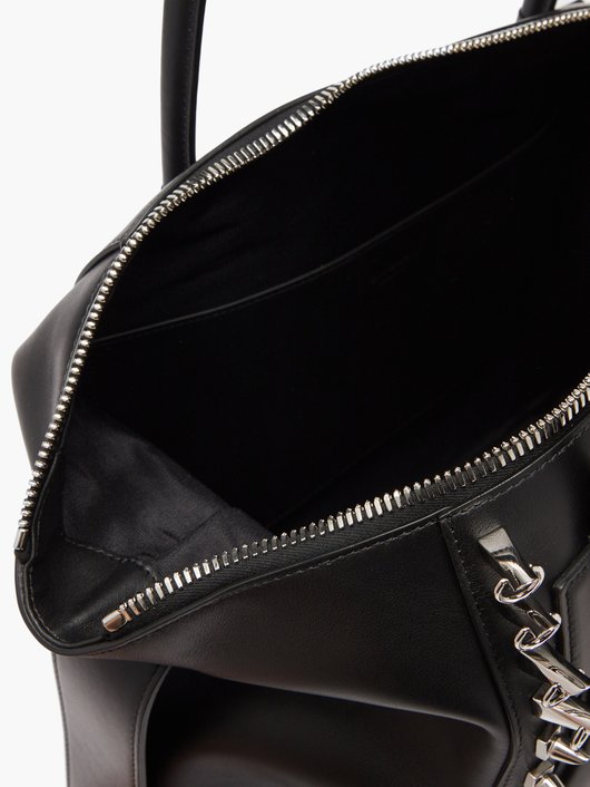 Antigona Lock medium spike-embellished leather bag