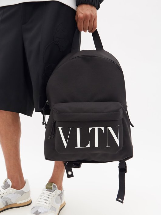 VLTN-logo canvas backpack