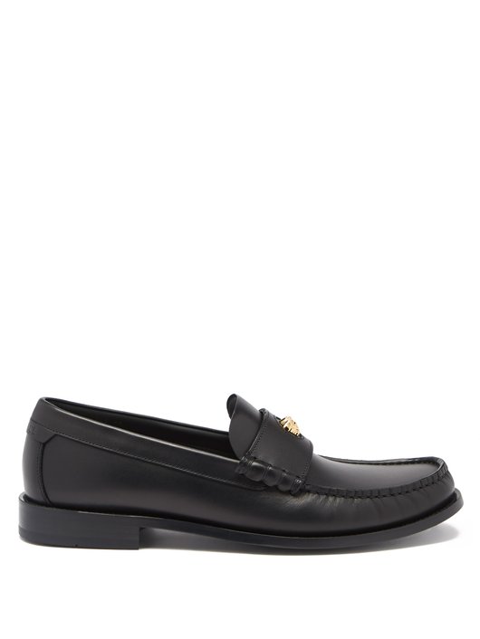 Medusa-head leather loafers