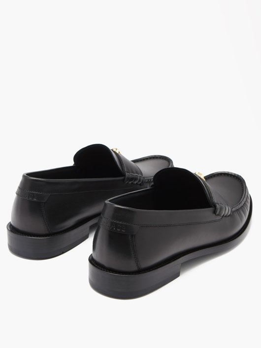 Medusa-head leather loafers