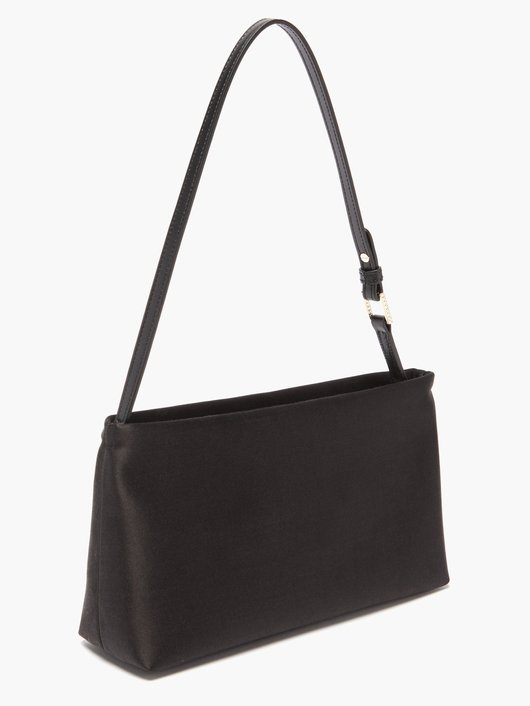 Nightlily crystal-buckle satin shoulder bag