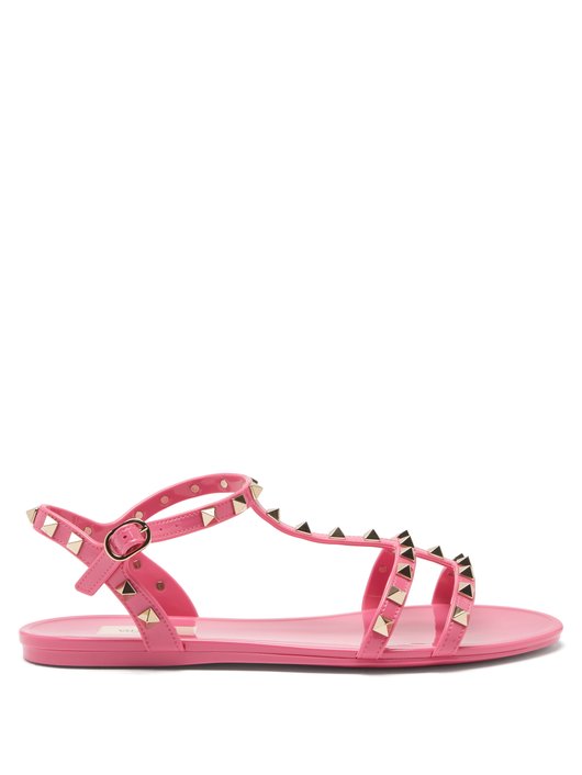 Rockstud jelly flat sandals