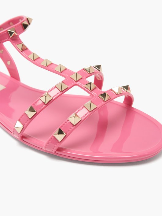 Rockstud jelly flat sandals