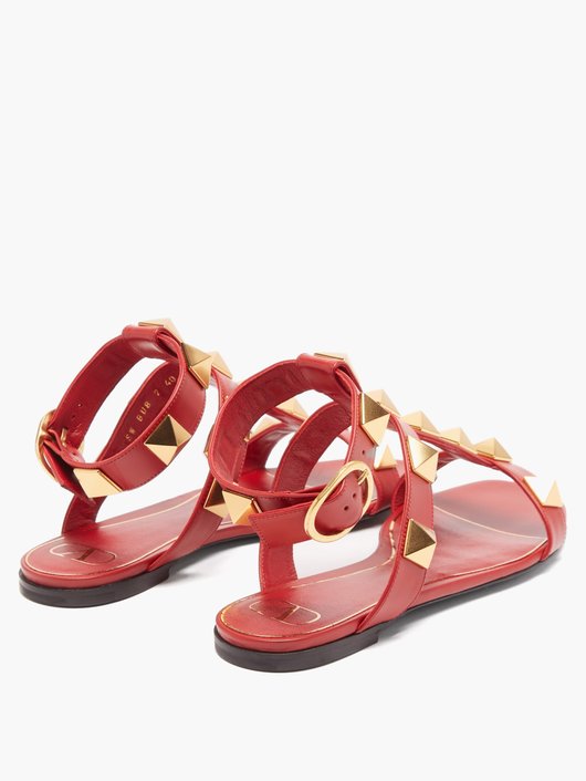 Roman Stud flat leather sandals