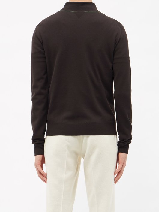 Bottega Veneta V-neck fine-knit wool-blend sweater