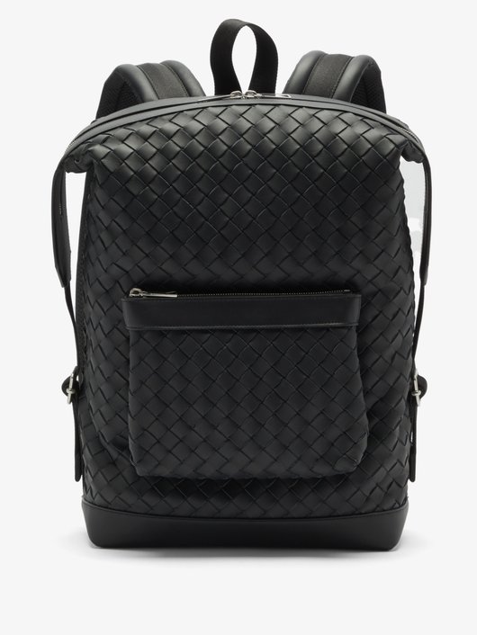 Hidrology Intrecciato leather backpack