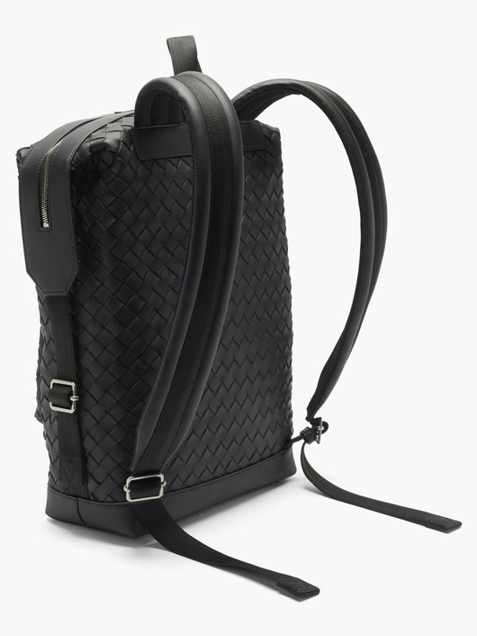 Hidrology Intrecciato leather backpack