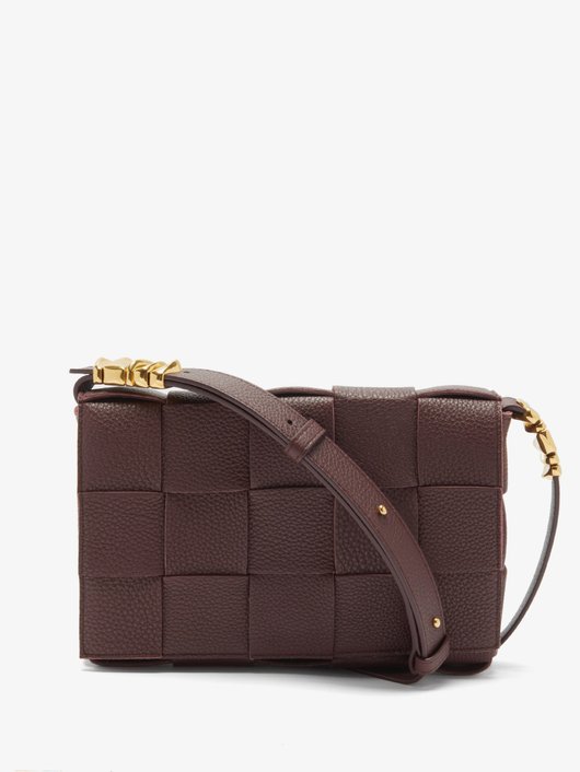 Cassette Intrecciato leather cross-body bag