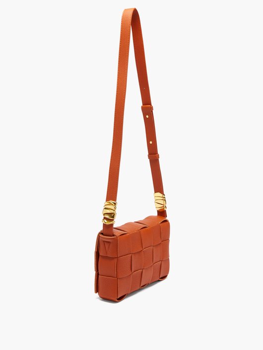 Cassette Intrecciato-leather cross-body bag