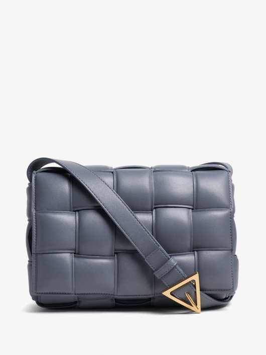 Cassette Intrecciato-leather cross-body bag