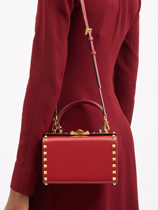 Alcove Rockstud mini leather cross-body bag