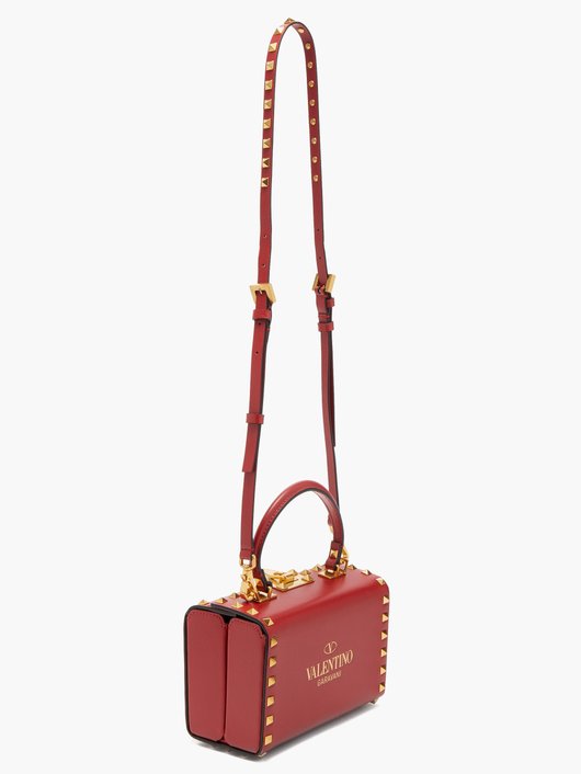 Alcove Rockstud mini leather cross-body bag