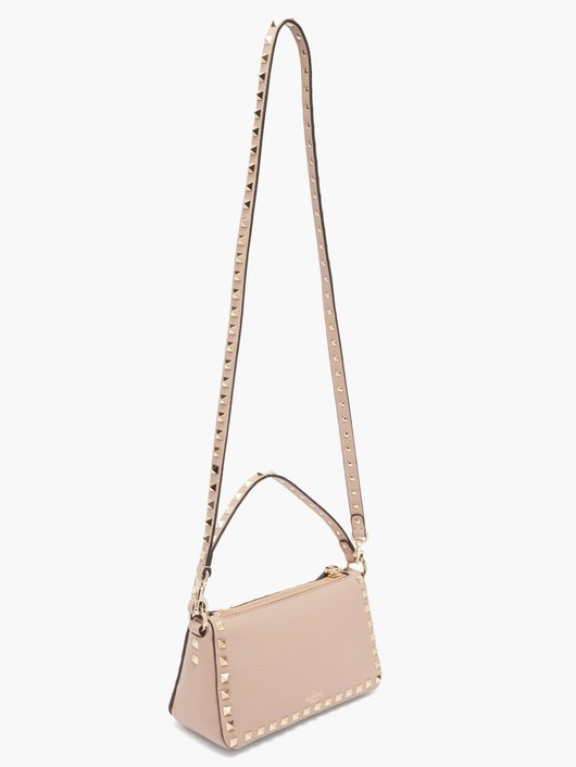 Rockstud leather shoulder bag