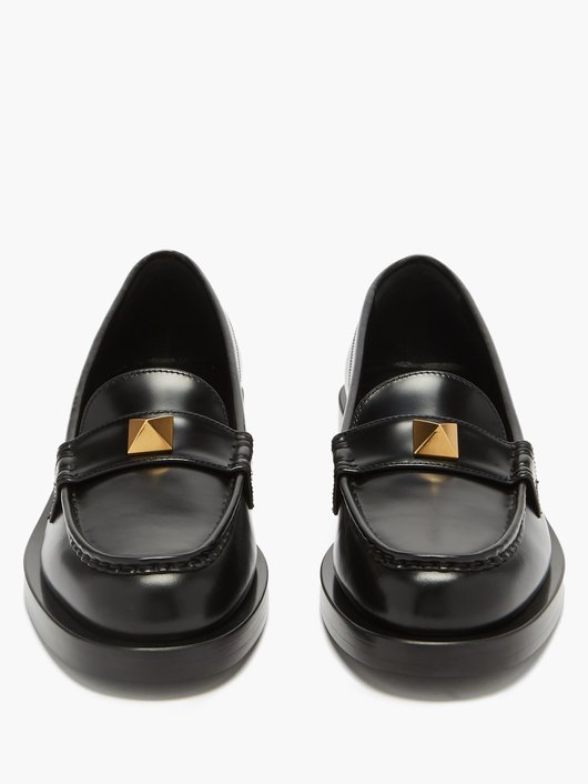 Roman Stud leather loafers