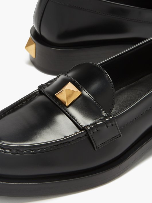 Roman Stud leather loafers