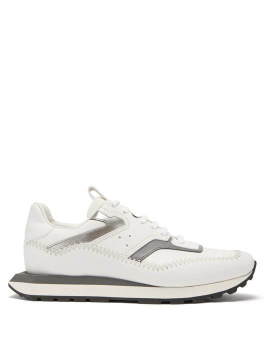 Berluti Fly square-toe leather trainers