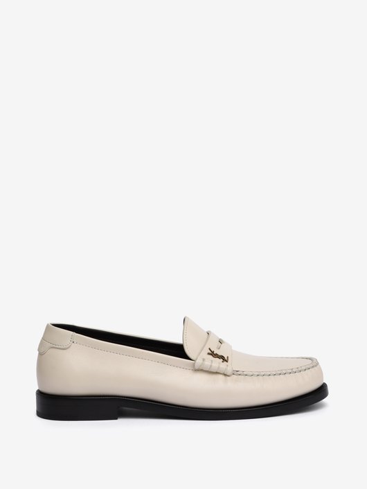 Adrien logo-plaque leather loafers