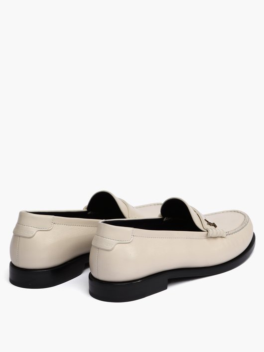 Adrien logo-plaque leather loafers