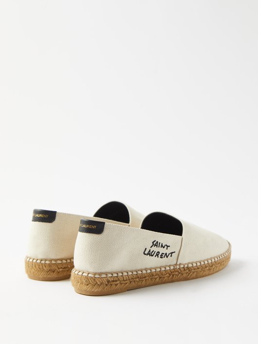 Logo-embroidered canvas espadrilles