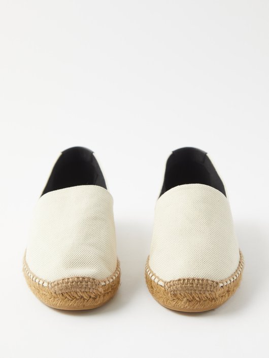 Logo-embroidered canvas espadrilles