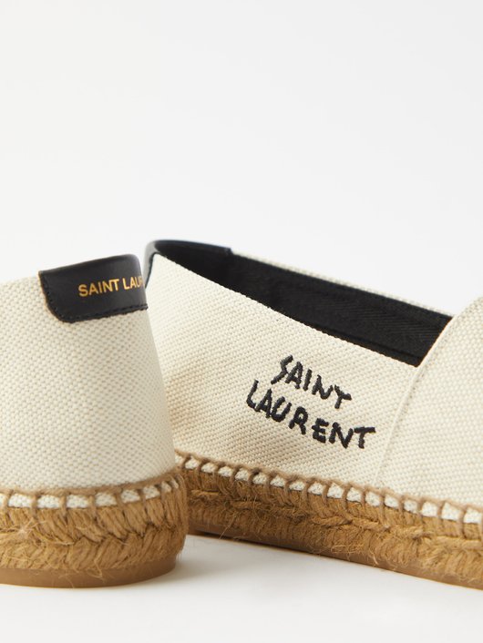 Logo-embroidered canvas espadrilles