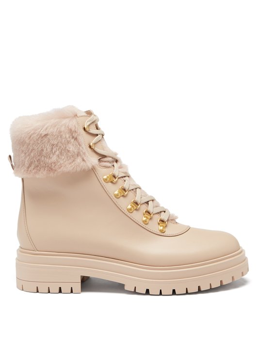 Alaska shearling and leather boots