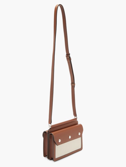 Baby Pocket leather-trim canvas cross-body bag