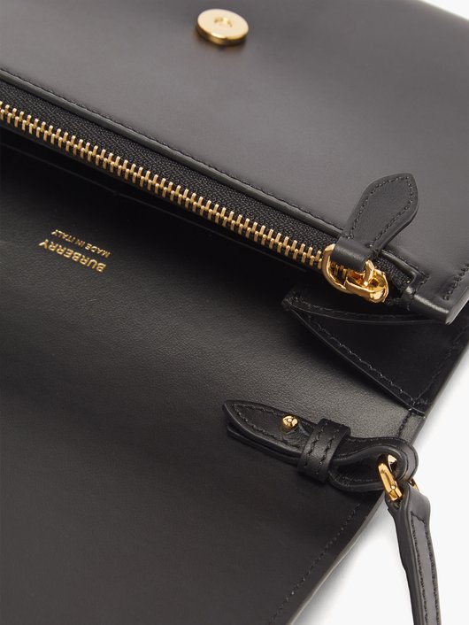 TB mini leather cross-body bag