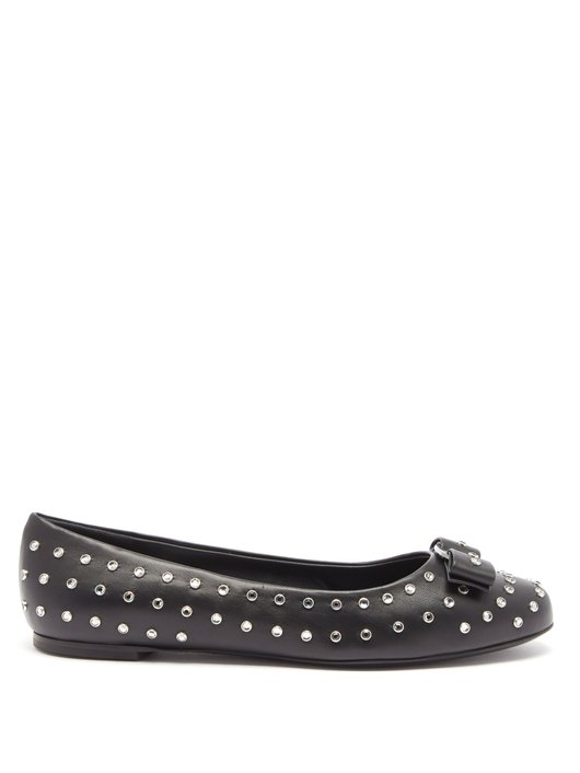 Varina studded leather ballet flats