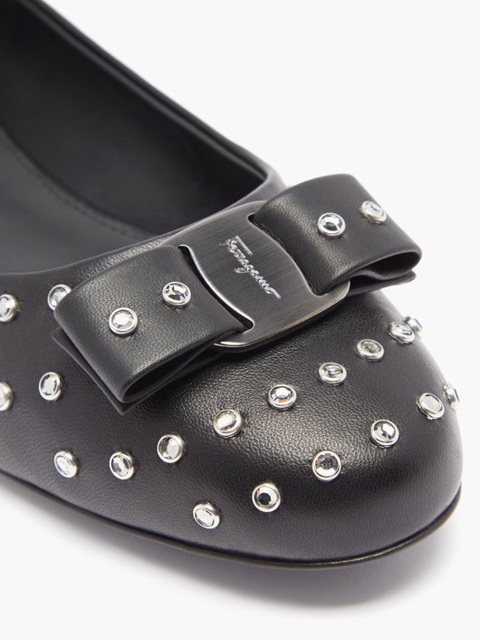 Varina studded leather ballet flats