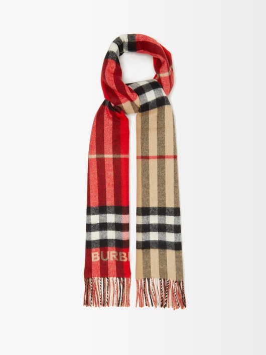 Burberry Check cashmere scarf