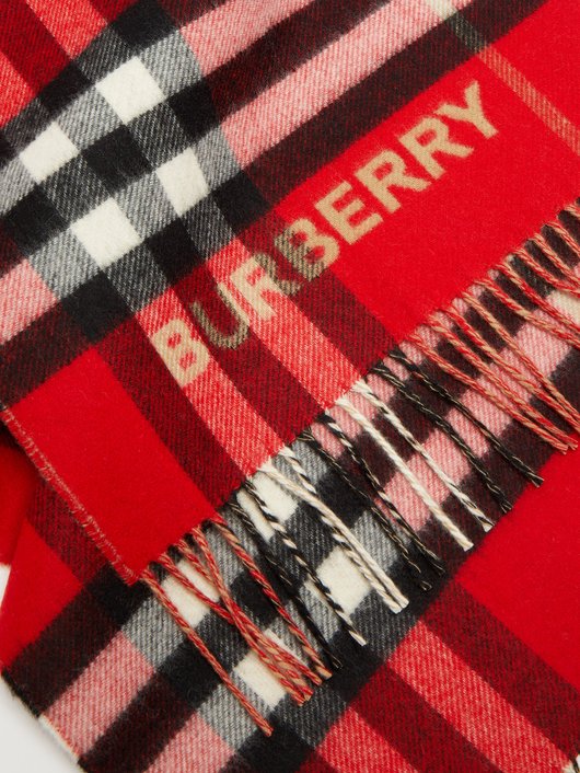 Burberry Check cashmere scarf